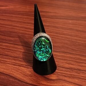 Dichroic Silver Ring